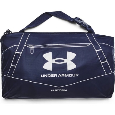 Under Armour UA Hustle 5.0 Packable XS Duffle Midnight Navy/Metallic Stříbrná 25 L