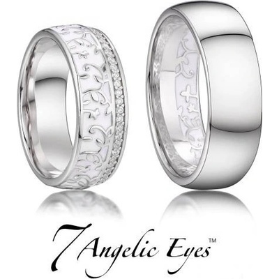 Goldpoint Stříbrné snubní prsteny 037 Rhett a Scarlett