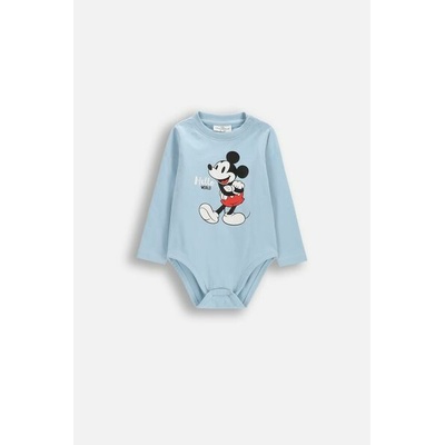 COCCODRILLO Body s dlouhým rukávem modré s potiskem Myšák Mickey licence MICKEY MOUSE