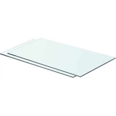 vidaXL Рафтове, 2 бр, панели прозрачно стъкло, 60x30 см (3051566)