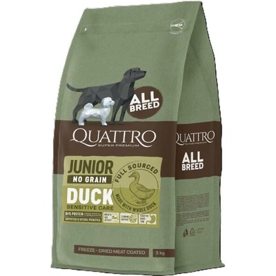 Quattro Junior AB bez obilovin s Kachnou 3 kg