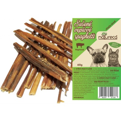Natureca pochoutka Vepřové spaghetti sušené 60 g