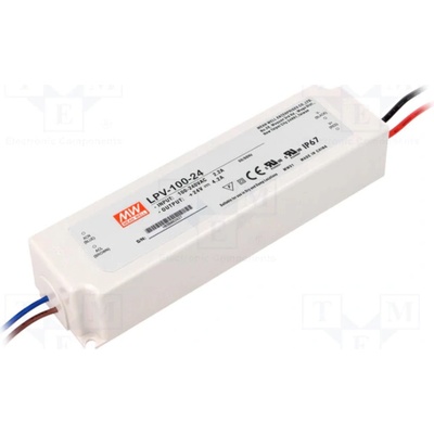 MW-LPV, 100W napájecí zdroj Meanwell, LPV-100-24, 24V, IP67