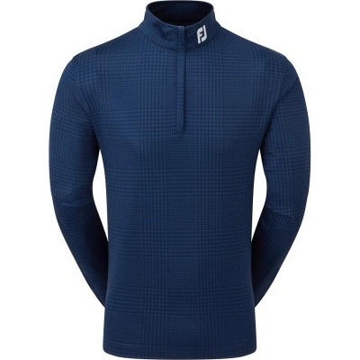 FootJoy Glen Plaid Print Chill-Out Midlayer Navy modrá