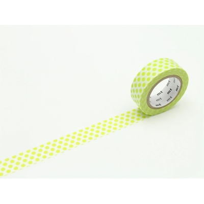 MT masking tape geometrická dot lime