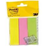 Post-it Adhesive post-it neon tags 100 cards 3 blocks 680-8 26 x 76 mm