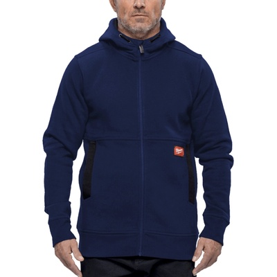 Milwaukee WHZ BLU mikina na zips s kapucí modrá