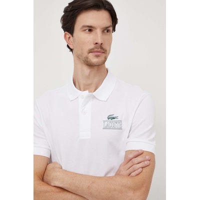 Lacoste Тениска с яка Lacoste в бяло с принт (PH1136)