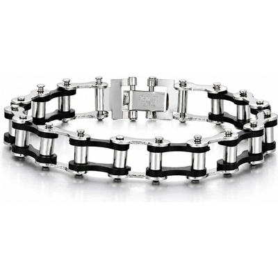 Solla Iron Chain pánsky náramok zo zliatiny strieborný CH-M-NR11