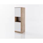 Bogdan Furniture G Колонен шкаф Мебели Богдан модел Clasic lux 911, Бяло гладко с Дъб суров К105