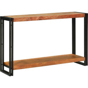 vidaXL Конзолна маса Кафяво 120 x 33 x 75 см Солидно акациево дърво (4104734)