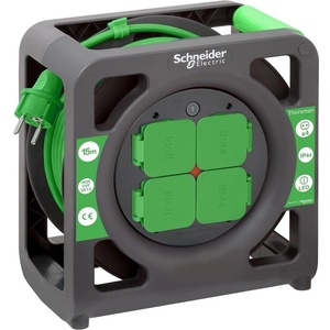 Schneider Electric Кабелна макара Schneider Electric - Thorsman, 15 m, IP44, 4x шуко (IMT33136)