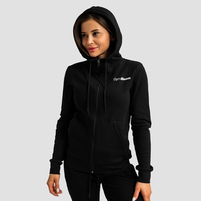 GymBeam Дамски суичър с цип Limitless Black XXL