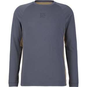 Stoic Мъжка фланелка с дълъг ръкав за колоездене Stoic PerformanceMerino LofsdalenSt. MTB L/S Cycling jersey - Ink Grey / Silent Green (056-4035-0111)