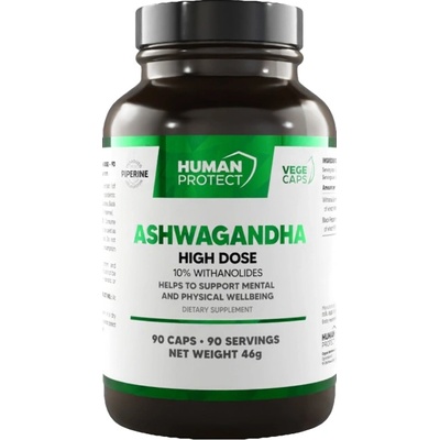 Human Protect Ashwagandha 400 mg | High Dose 10% Withanolides [90 капсули]