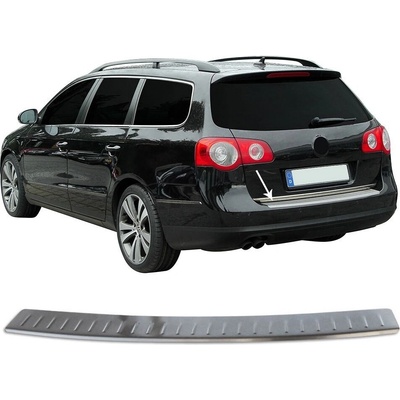 Nerez brúsený kryt prahu zadného nárazníka Omtec VW Passat B6 2005-10 kombi
