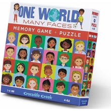 Crocodile Creek a paměťová hra Tváře světa 48 dílků / Memory Game & One World Many Faces 48 pc