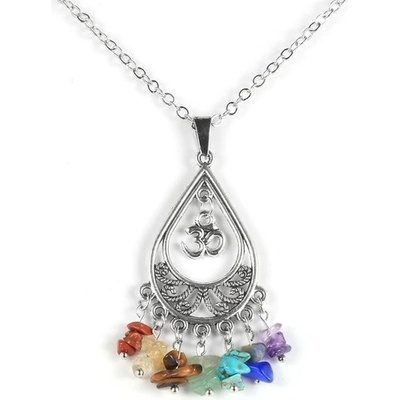 Naky Řetízek s přívěskem 7 čaker, tromlovaný N2257