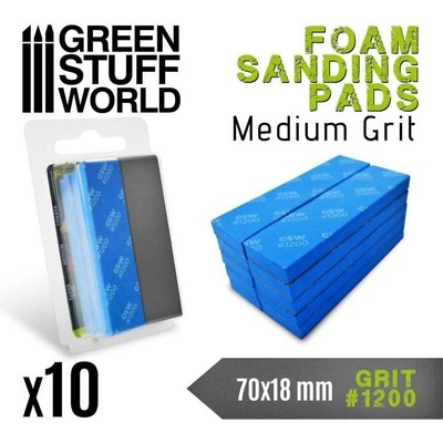 Green Stuff World Foam Sanding Pads 1200 grit 10pcs/ Penové brúsne podložky 1200 10ks