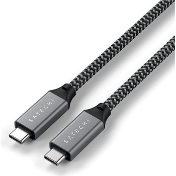 Satechi ST-U4C80M USB4 C-To-C Braided Cable 40 Gbps, 80cm, šedý
