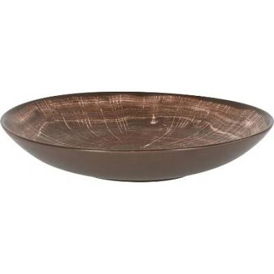 RAK Porcelain Woodart talíř hluboký pr. 23 cm, tmavěhnědý