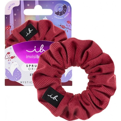 Ozdobná špirálová gumička do vlasov Invisibobble Sprunchie Original Mystica Make it Rein - malinová