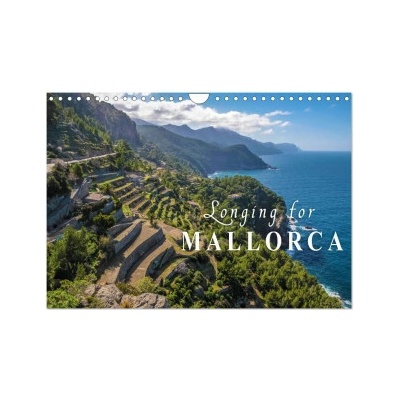 Longing for Mallorca Wall DIN A4 landscape CALVENDO 12 Month Wall 2026