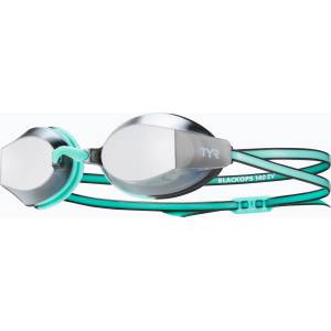 TYR Дамски очила за плуване TYR Blackops 140 Ev Racing Mirrored silver/ mint/ black