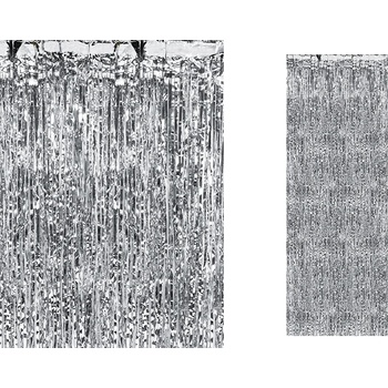 Image 1 of PartyDeco Сребриста парти гирлянда 90 x 250 см