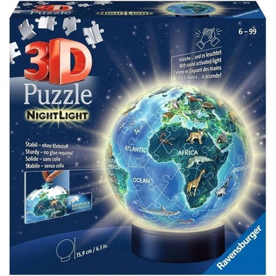 Ravensburger 3D puzzleball svítící Globus 72 ks – Zboží Dáma