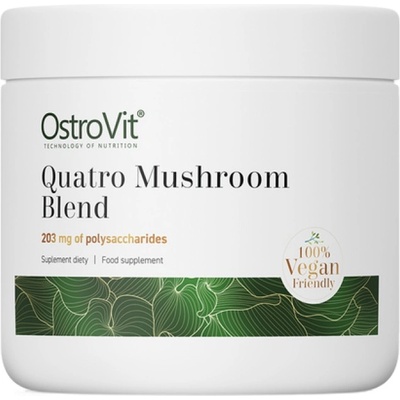 OstroVit Quatro Mushroom Blend Powder | Lion's Mane ~ Reishi ~ Cordyceps ~ Chaga [100 грама]