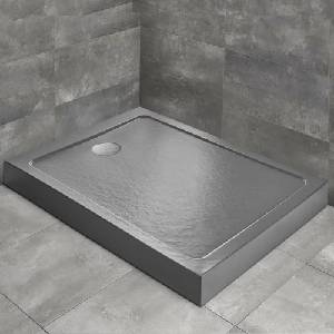 Radaway Правоъгълно душ корито Radaway Doros F Compact Stone 90x70 см антрацит акрил (SDRFP9070-05-64S)