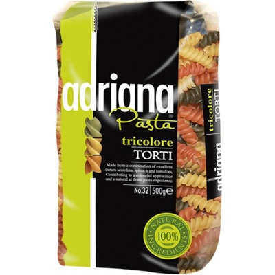Adriana těstoviny semolinové vřetena torti barevné 0,5 kg
