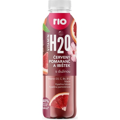 RIO H2O Červený Pomeranč s ibiškem 0,4 l