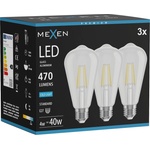 Mexen Vintis 3x LED крушка с нажежаема жичка E27, ST64, 4W, Студена - 6500K, 470 lm, (L152-E27-0465-00x03)