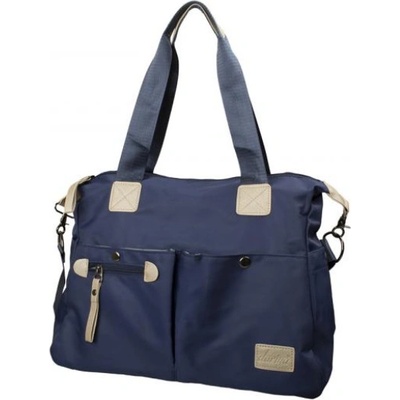 Veľká Elegantná kabelka cez rameno dariya 40x30x16cm Modrá