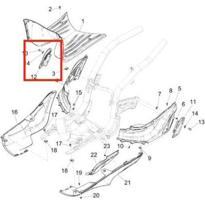 Piaggio Stupačka pravá 1B00178700090