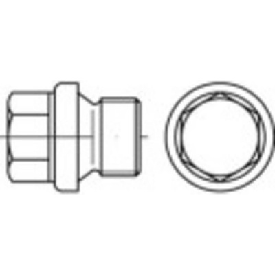 TOOLCRAFT TO-5449317 záverné skrutky 3/4 mm vonkajší šesťhran DIN 910 mosaz 25 ks