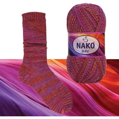 Nako Pletací příze Nako Boho 87720 - fialová