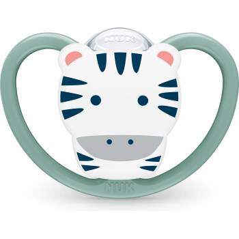 Nuk Силиконова залъгалка Nuk - Space, 18-36 месеца + кутийка (10739479-Зебра)