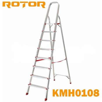 ROTOR Стълба алуминиева, 8 стъпала, 2.11 м, rotor kmh0108 (kmh0108)