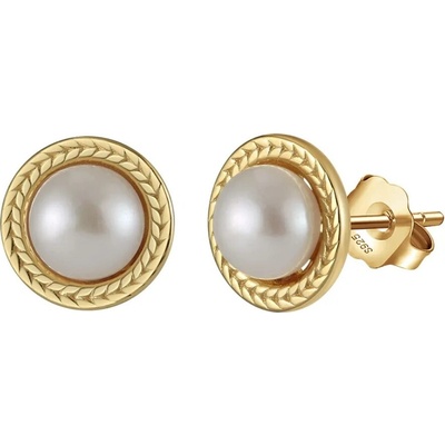 Majya Strieborné náušnice FRESIA pozlátené 11712