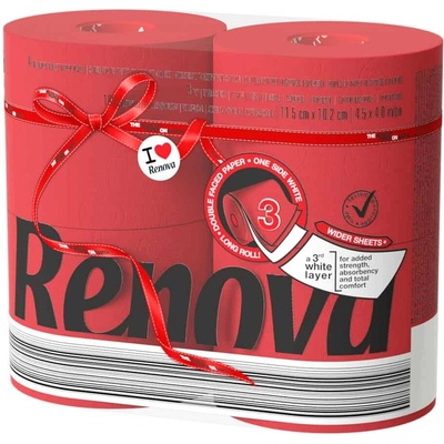 RENOVA Label Maxi červený 3-vrstvový 4 ks