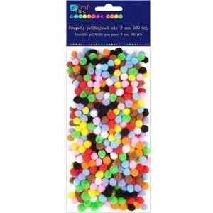 Dalprint Polyester pompons 7mm 380pcs mix