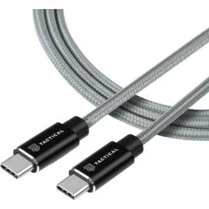 Tactical Кабел Tactical Fast Rope Kevlar, от USB-C(м) към USB-C(м), 2m, 100W, сив (54403)