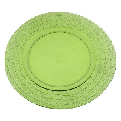 San Miguel Talíř z recyklovaného skla Organic 32 cm zelený
