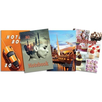 Image 1 of Екобелан Тетрадки А4, 80 листа, ред, вестникарска хартия