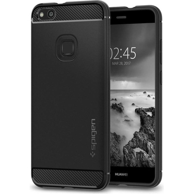 Spigen Rugged Armor Case - термополиуретанов кейс с най-висока степен на защита за Huawei P10 Lite (черен-мат)