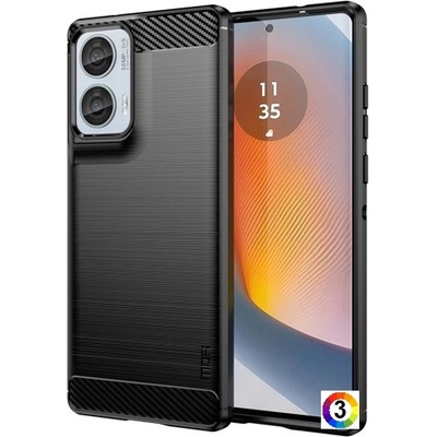 Motorola Moto G85 Удароустойчив MOFI Carbon Fiber Калъф и Протектор