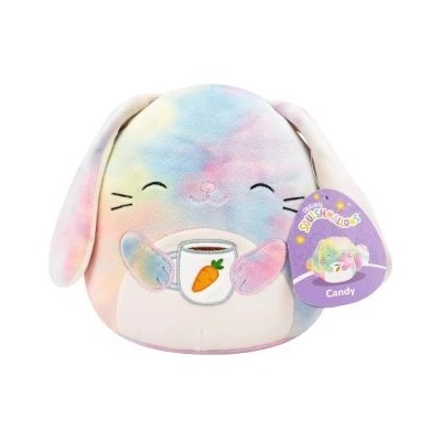 Jazwares Squishmallows: Бонбонено зайче с чашка за моркови - 20 см